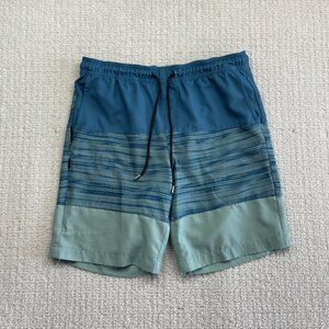 Y2K Tony Hawk Board Shorts Reflex Stretch Electric Blue / Teal Men Sz 32 Surf